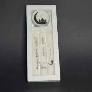 Ramadan & Eid Kerzen-Set – Geschenkbox mit Motivkerzen